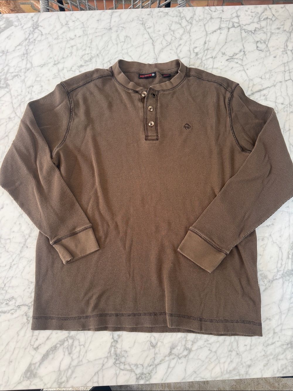 Wolverine Thermal Shirt Brown Men’s Sz L